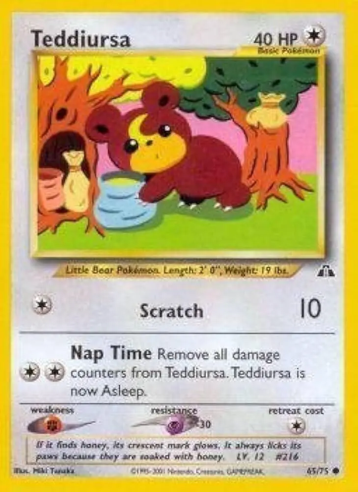 [Binder Condition] Teddiursa #65 Pokemon Neo Discovery