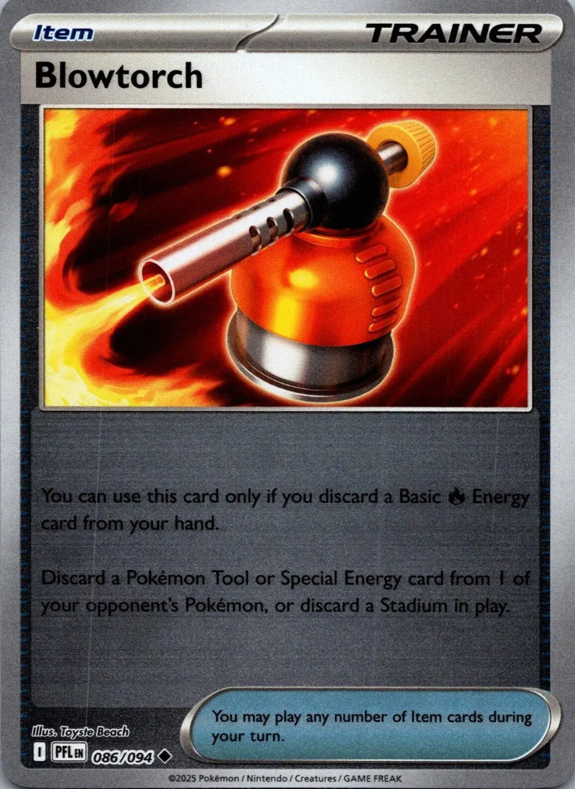 [Binder Condition] Blowtorch [Reverse Holo] #86 Pokemon Phantasmal Flames