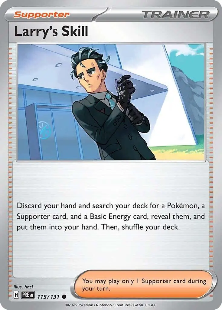 [Binder Condition] Larry's Skill #115 Pokemon Prismatic Evolutions