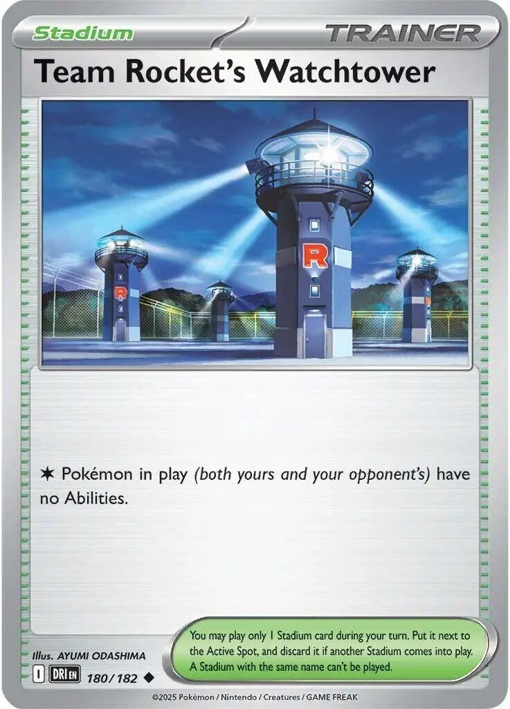 [Binder Condition] Team Rocket's Watchtower #180 Pokemon Destined Rivals