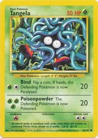 [Binder Condition] Tangela #66 Pokemon Base Set