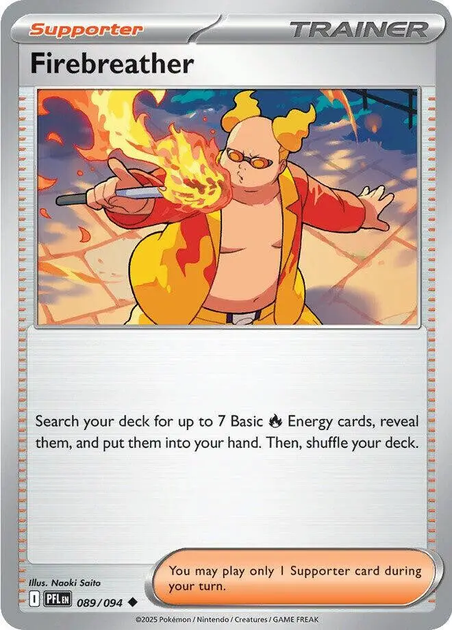 [Binder Condition] Firebreather #89 Pokemon Phantasmal Flames