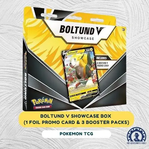 Pokémon TCG: Boltund V Showcase Box (1 Foil Promo Card & 3 Booster Packs)