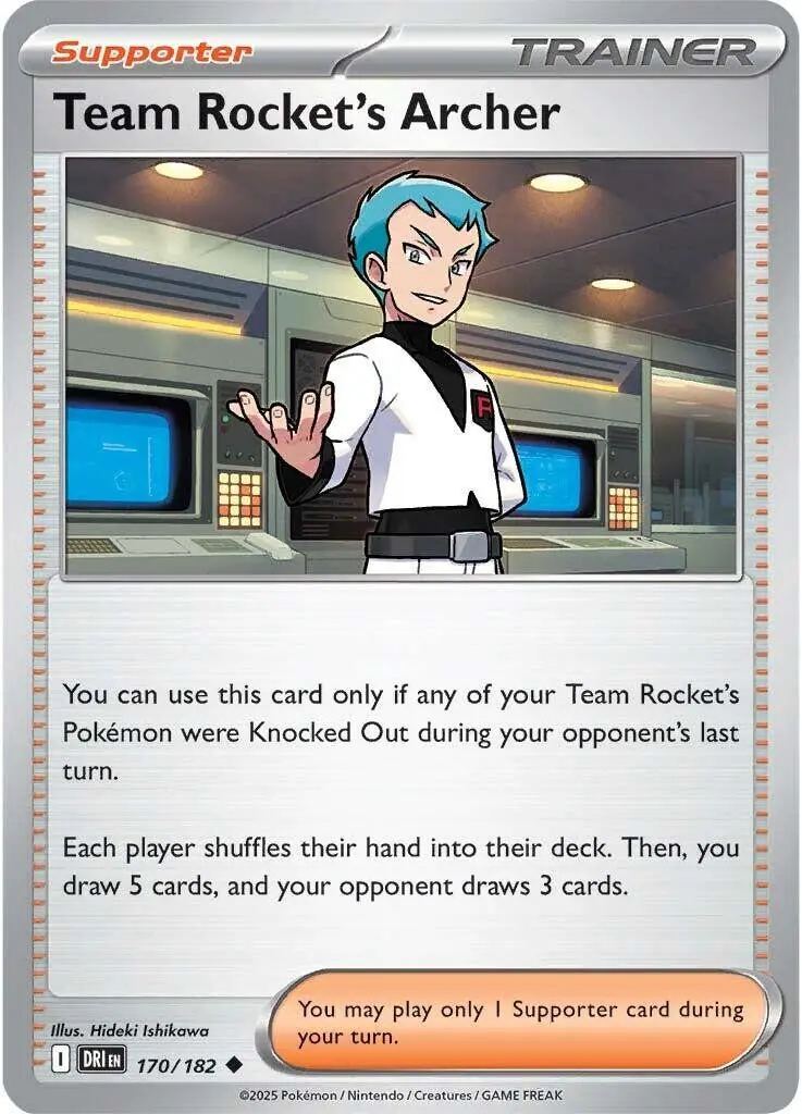 [Binder Condition] Team Rocket's Archer #170 Pokemon Destined Rivals