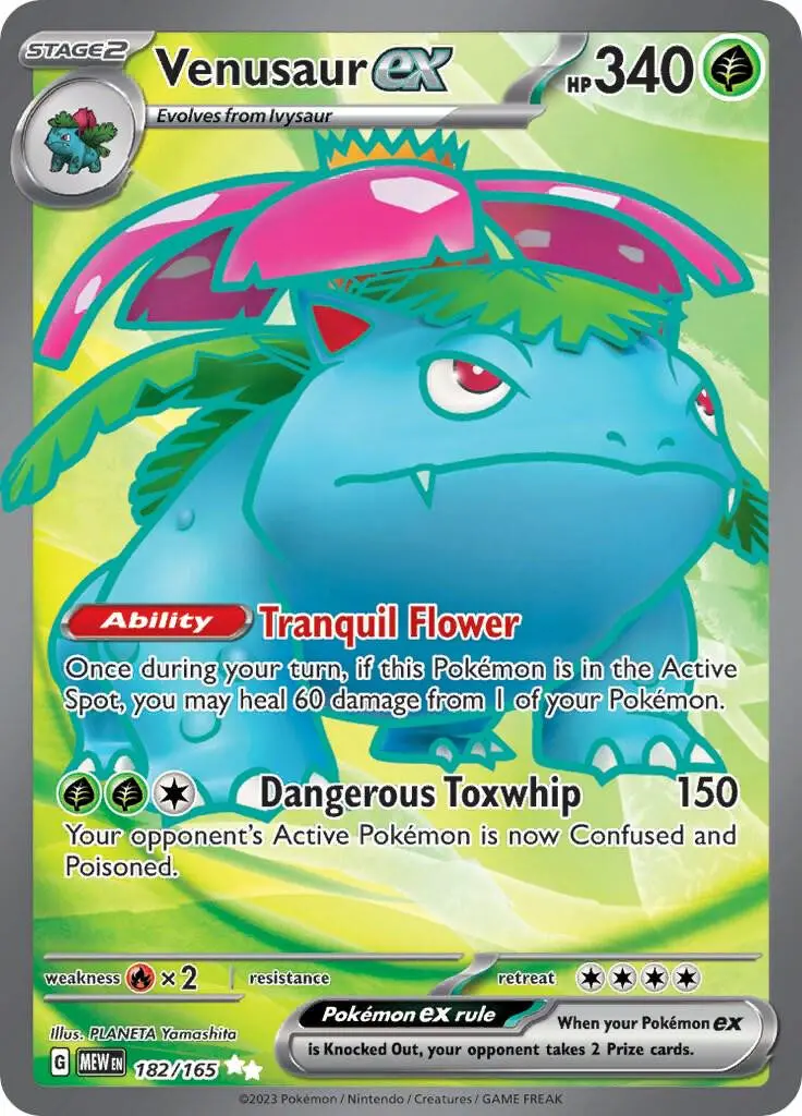 [Binder Condition] Venusaur ex #182 Pokemon Scarlet & Violet 151