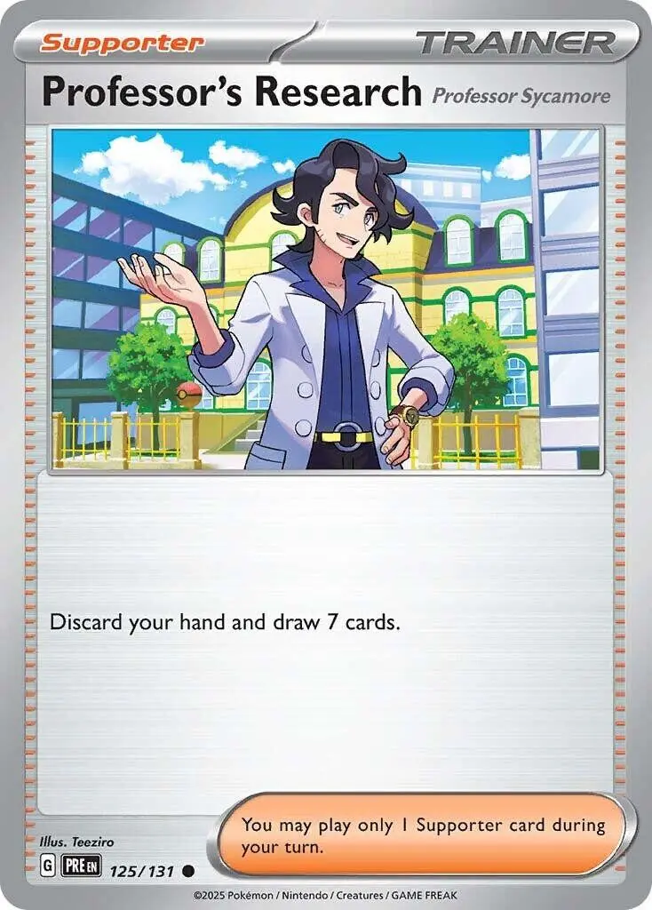 [Binder Condition] Professor's Research: Professor Sycamore #125 Pokemon Prismatic Evolutions