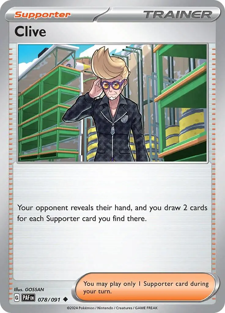 [Binder Condition] Clive #78 Pokemon Paldean Fates