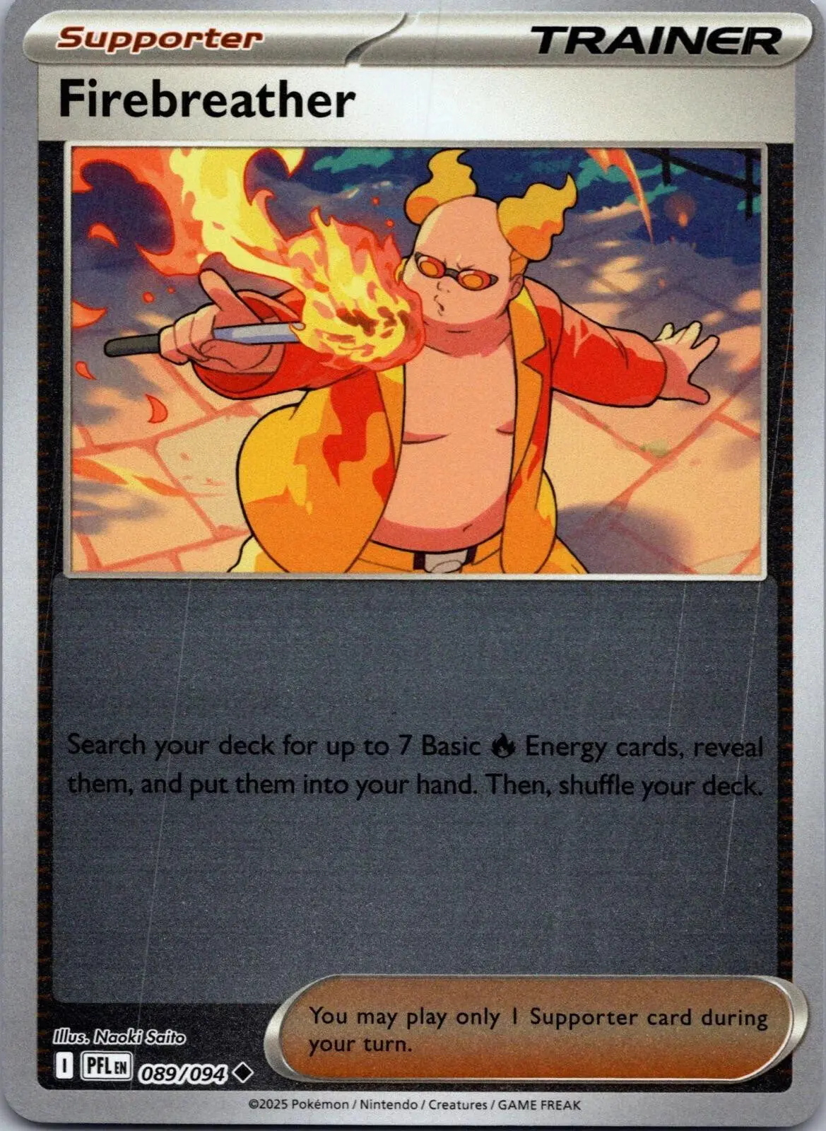 [Binder Condition] Firebreather [Reverse Holo] #89 Pokemon Phantasmal Flames