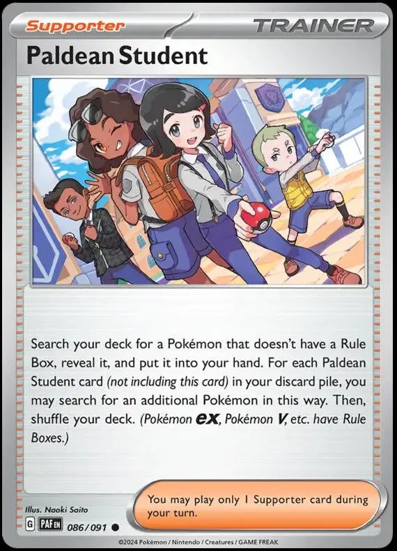 [Binder Condition] Paldean Student #86 Pokemon Paldean Fates