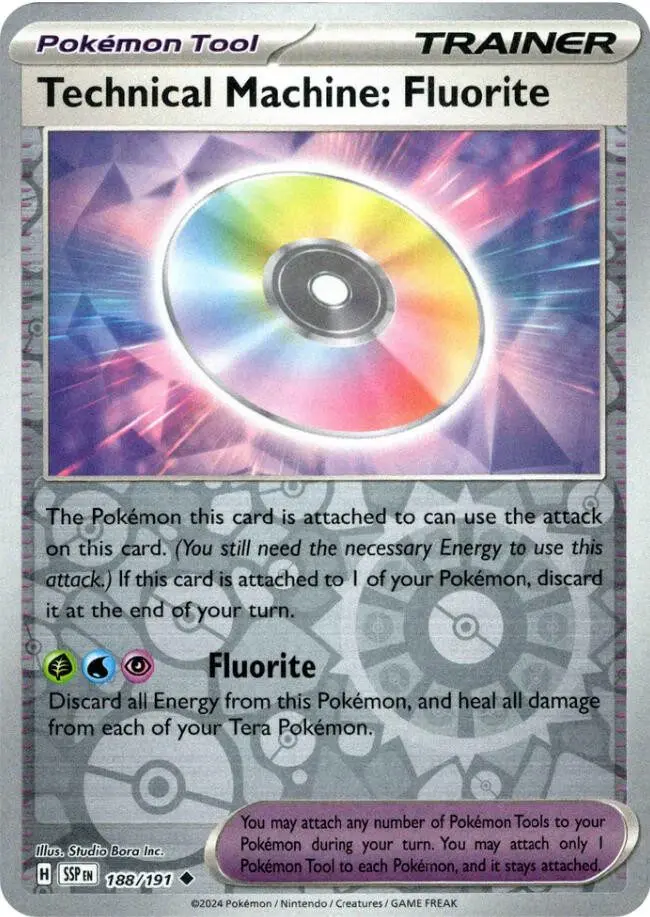 [Binder Condition] Technical Machine: Fluorite [Reverse Holo] #188 Pokemon Surging Sparks