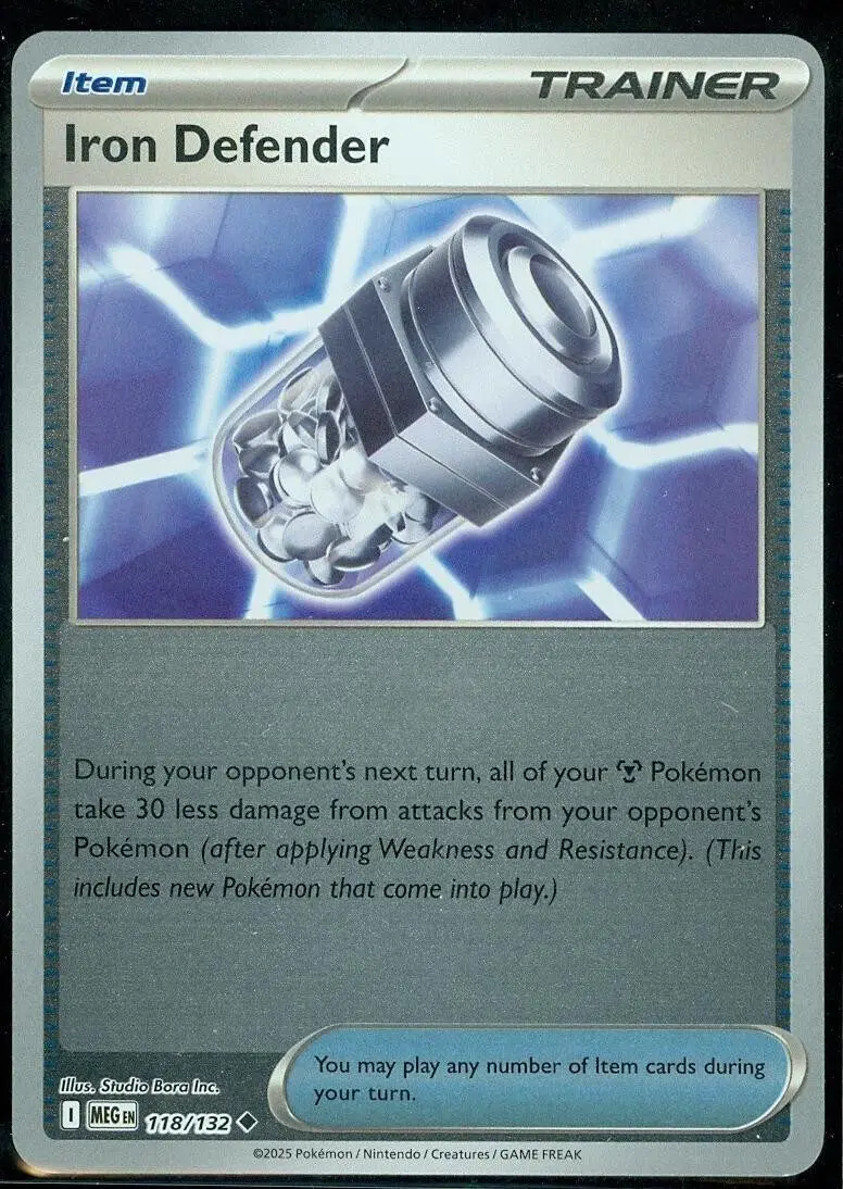 [Binder Condition] Iron Defender [Reverse Holo] #118 Pokemon Mega Evolution