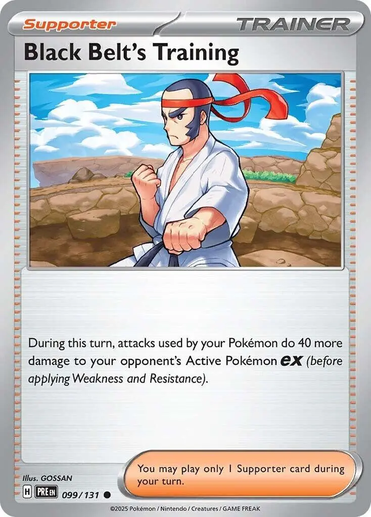 [Binder Condition] Black Belt's Training #99 Pokemon Prismatic Evolutions