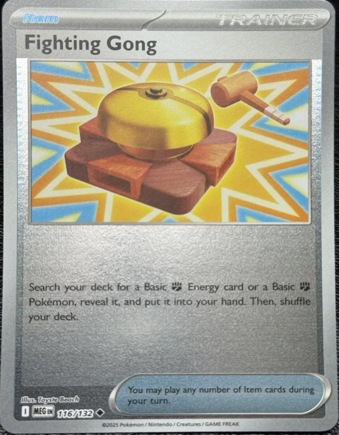 [Binder Condition] Fighting Gong [Reverse Holo] #116 Pokemon Mega Evolution