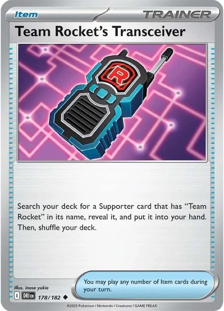 [Binder Condition] Team Rocket's Transceiver #178 Pokemon Destined Rivals
