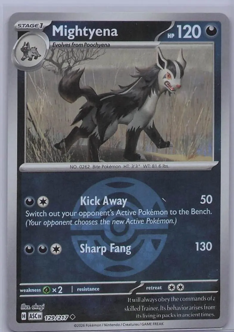 [Binder Condition] Mightyena [Ball] #129 Pokemon Ascended Heroes