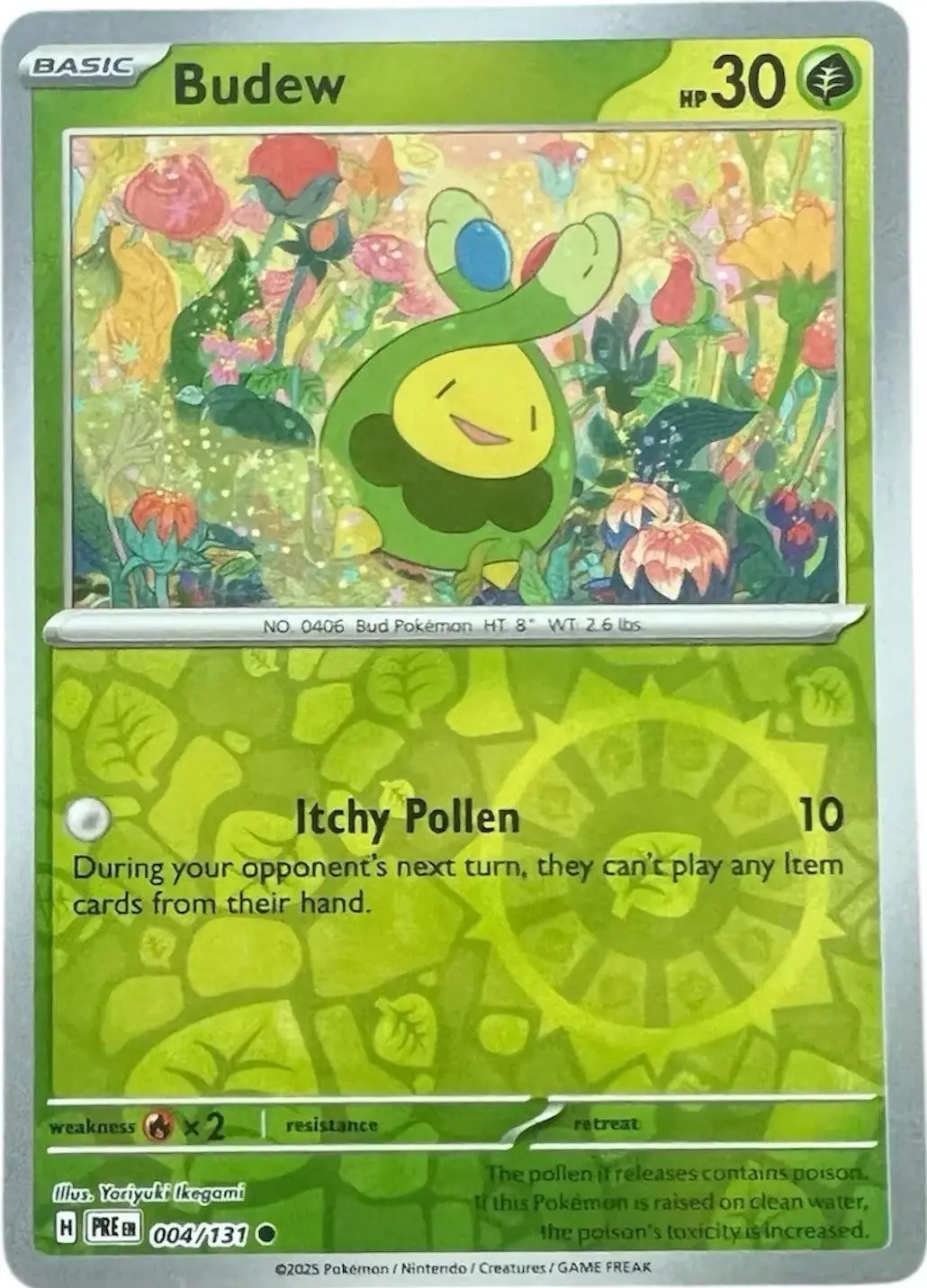 [Binder Condition] Budew [Reverse] #4 Pokemon Prismatic Evolutions