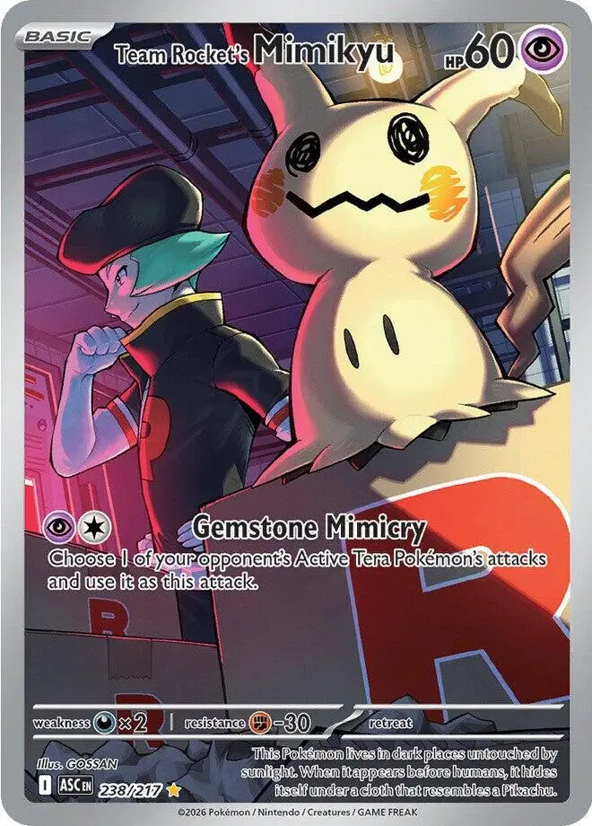 [Binder Condition] Team Rocket's Mimikyu #238 Pokemon Ascended Heroes