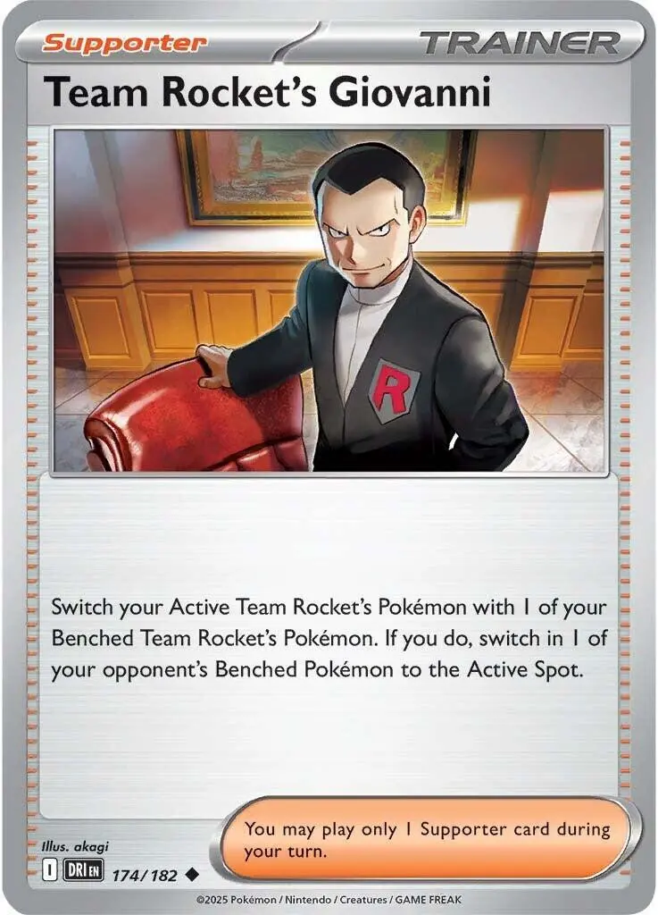 [Binder Condition] Team Rocket's Giovanni #174 Pokemon Destined Rivals