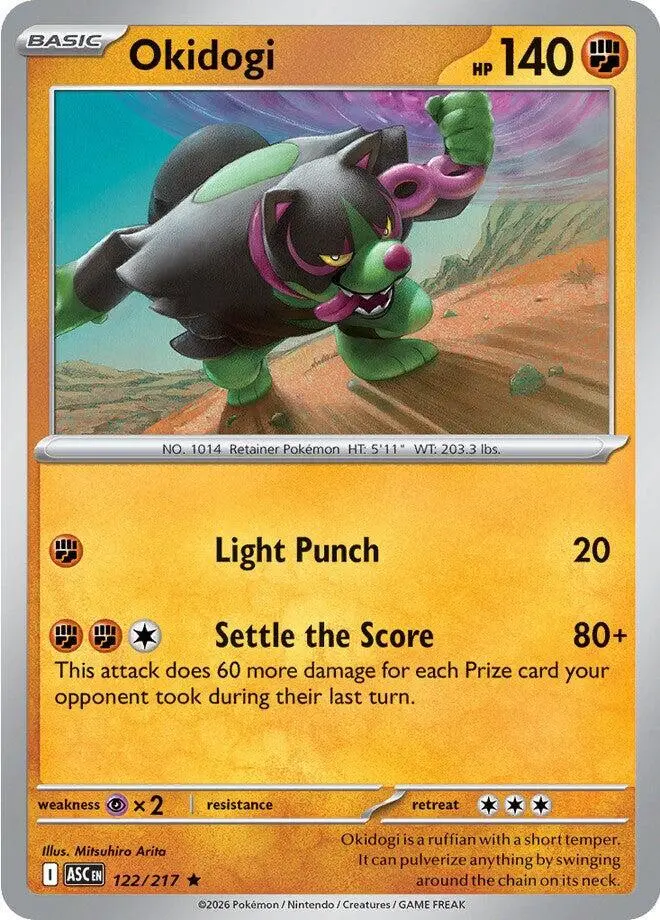 [Binder Condition] Okidogi #122 Pokemon Ascended Heroes