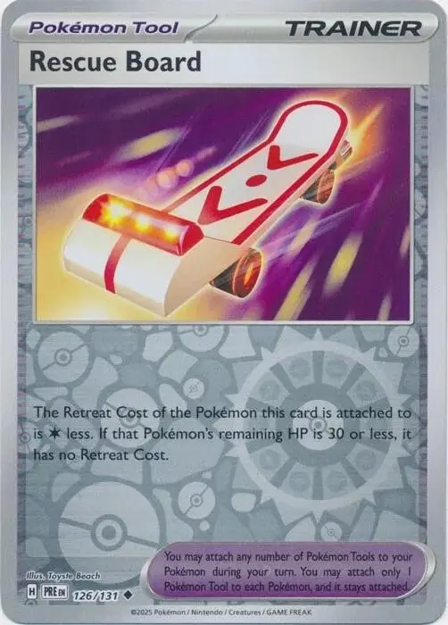 [Binder Condition] Rescue Board [Reverse] #126 Pokemon Prismatic Evolutions