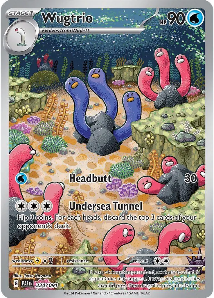 [Binder Condition] Wugtrio #224 Pokemon Paldean Fates