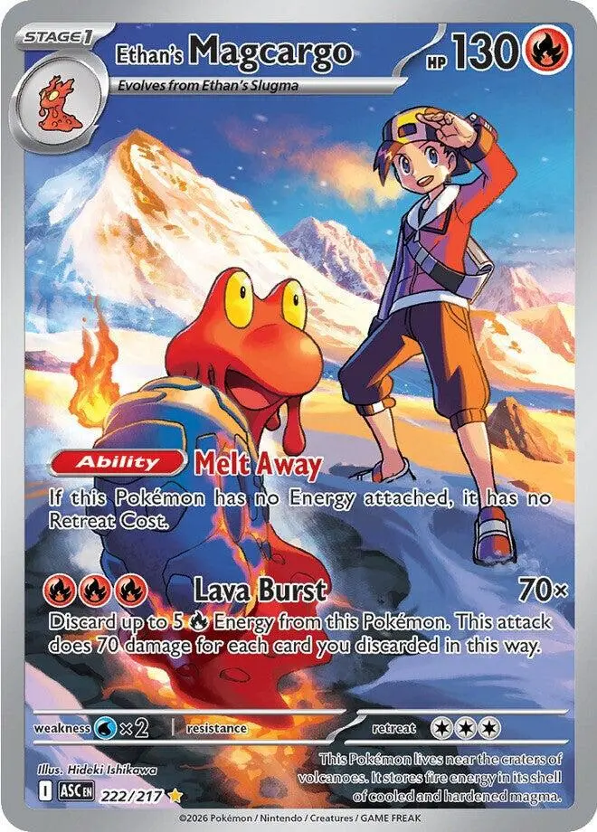 [Binder Condition] Ethan's Magcargo #222 Pokemon Ascended Heroes