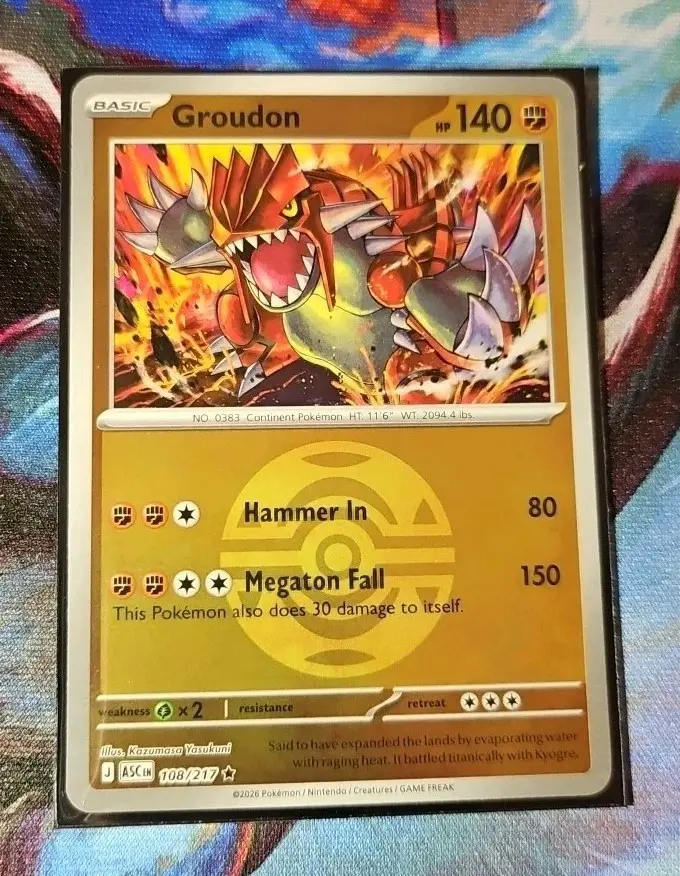 [Binder Condition] Groudon [Ball] #108 Pokemon Ascended Heroes