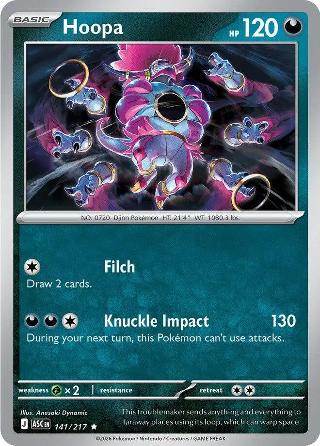 [Binder Condition] Hoopa #141 Pokemon Ascended Heroes