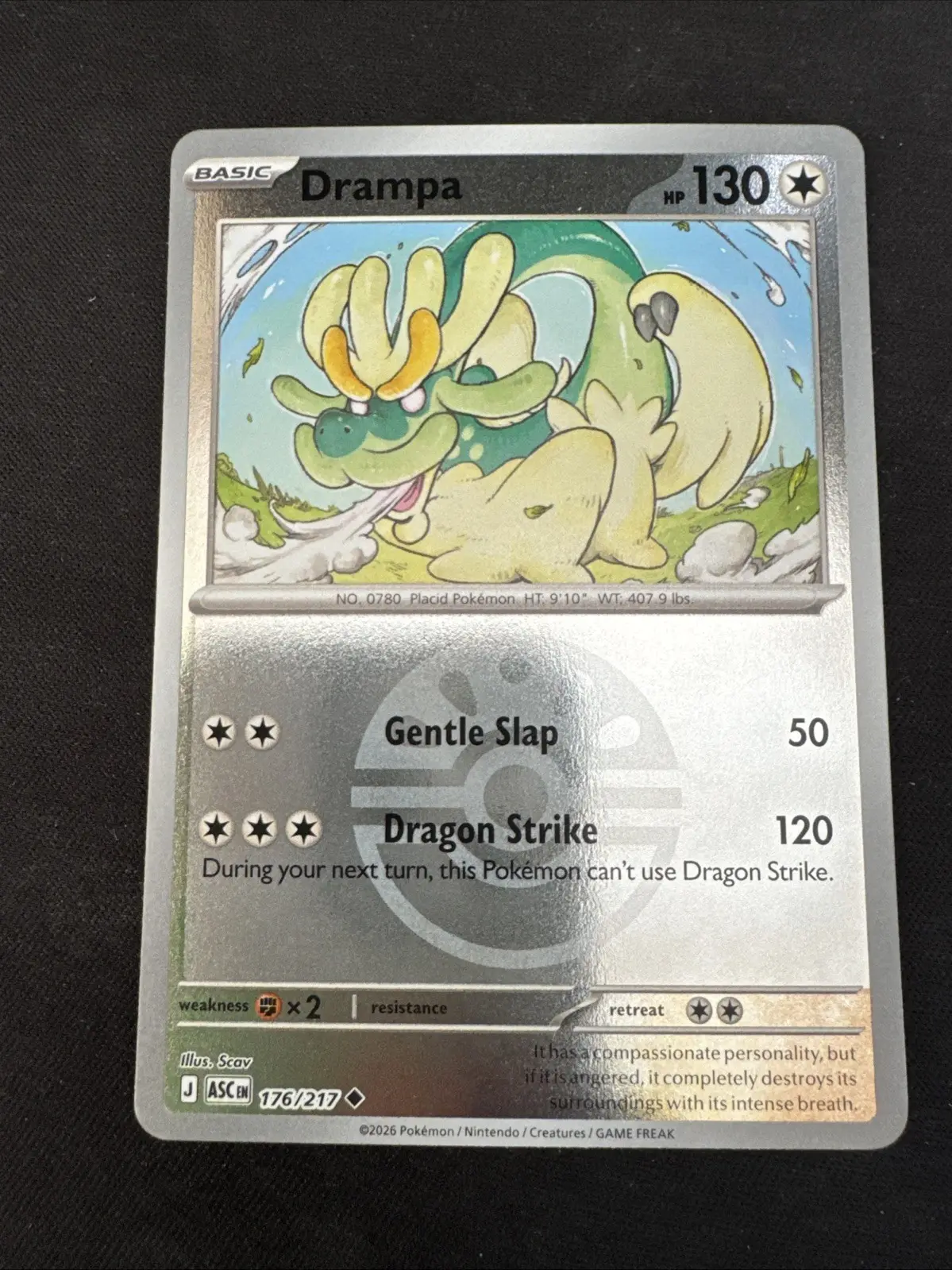 [Binder Condition] Drampa [Ball] #176 Pokemon Ascended Heroes