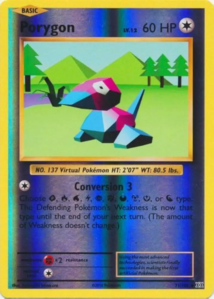 [Binder Condition] Porygon [Reverse Holo] #71 Pokemon Evolutions