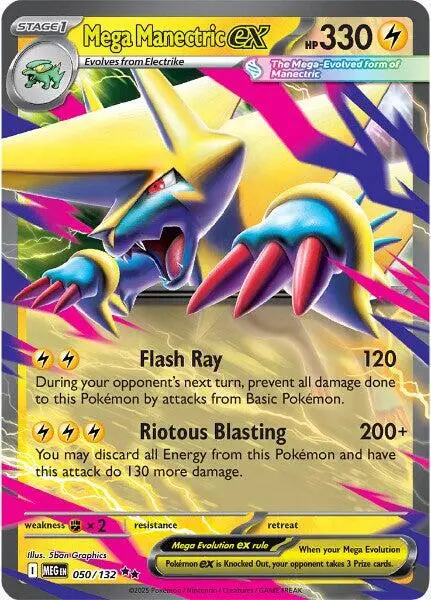 [Binder Condition] Mega Manectric ex #50 Pokemon Mega Evolution