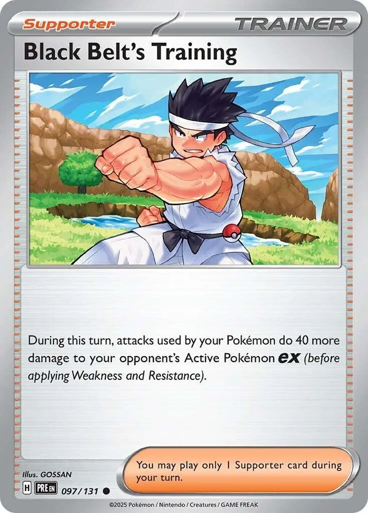 [Binder Condition] Black Belt's Training #97 Pokemon Prismatic Evolutions
