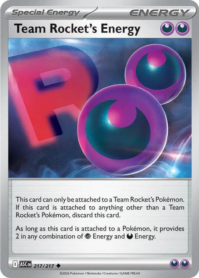 [Binder Condition] Team Rocket's Energy #217 Pokemon Ascended Heroes