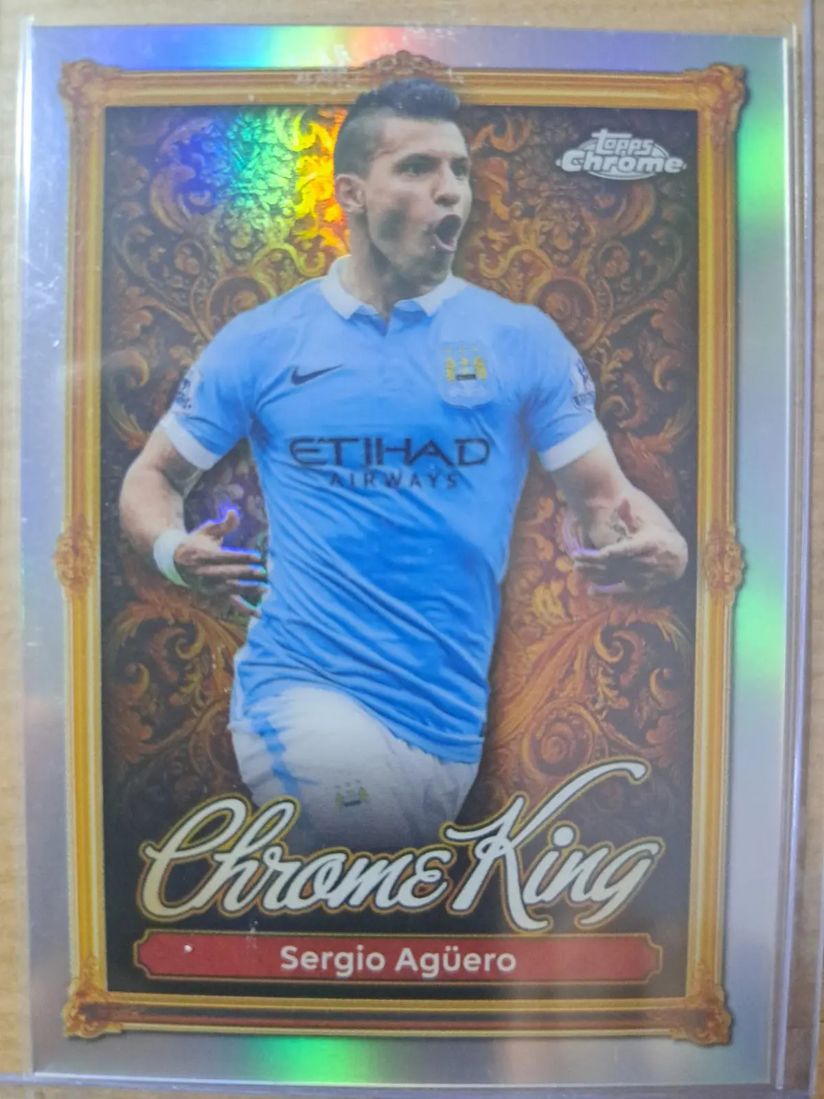 [Binder Condition] Sergio Aguero #CK-14 2025 Topps Premier League Chrome King
