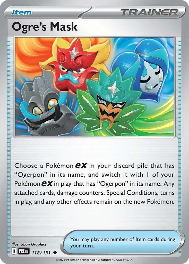 [Binder Condition] Ogre's Mask #118 Pokemon Prismatic Evolutions