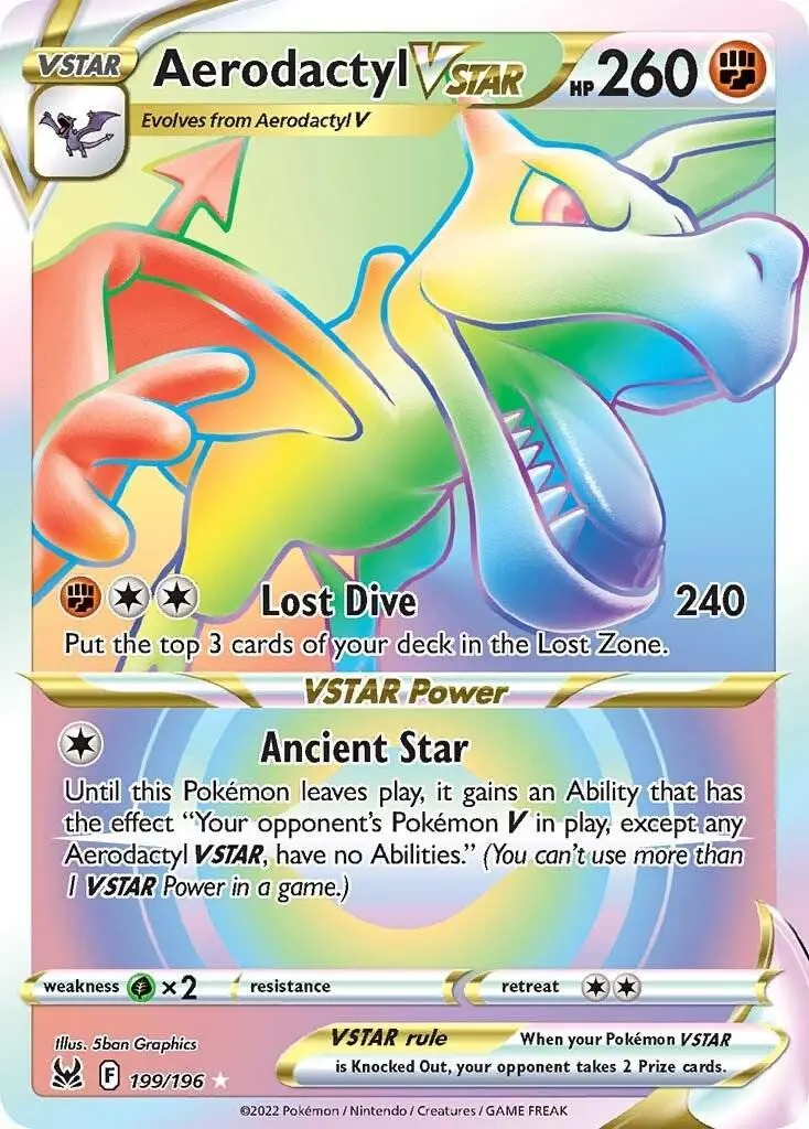 [Binder Condition] Aerodactyl VSTAR #199 Pokemon Lost Origin