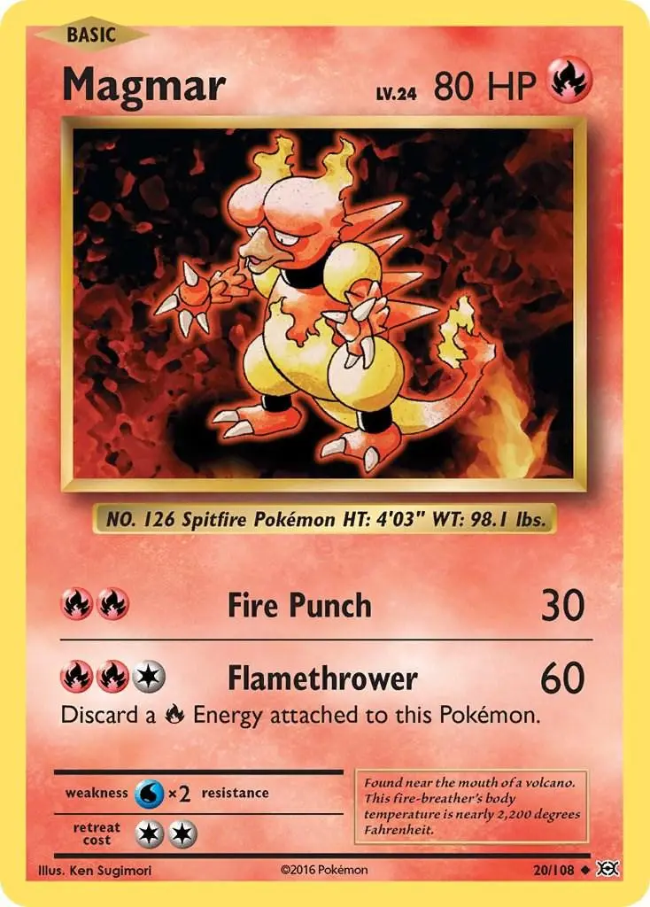 [Binder Condition] Magmar #20 Pokemon Evolutions