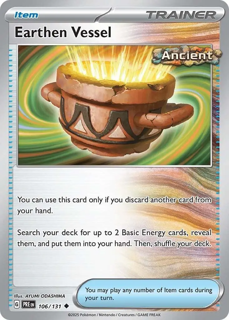 [Binder Condition] Earthen Vessel #106 Pokemon Prismatic Evolutions