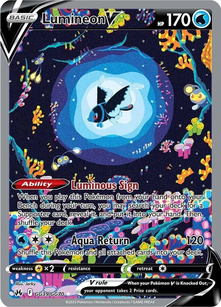 [Binder Condition] Lumineon V #GG39 Pokemon Crown Zenith