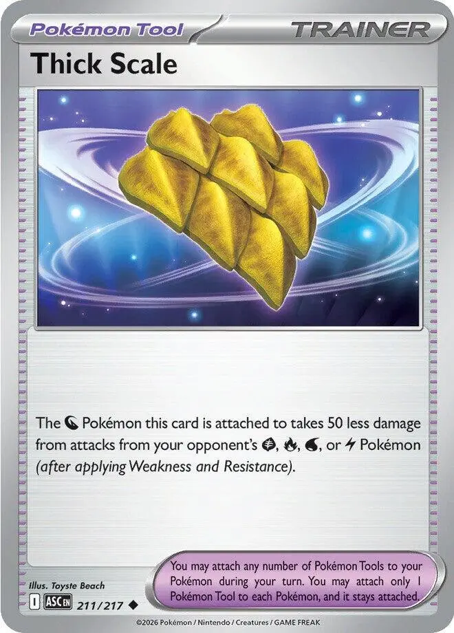 [Binder Condition] Thick Scale #211 Pokemon Ascended Heroes