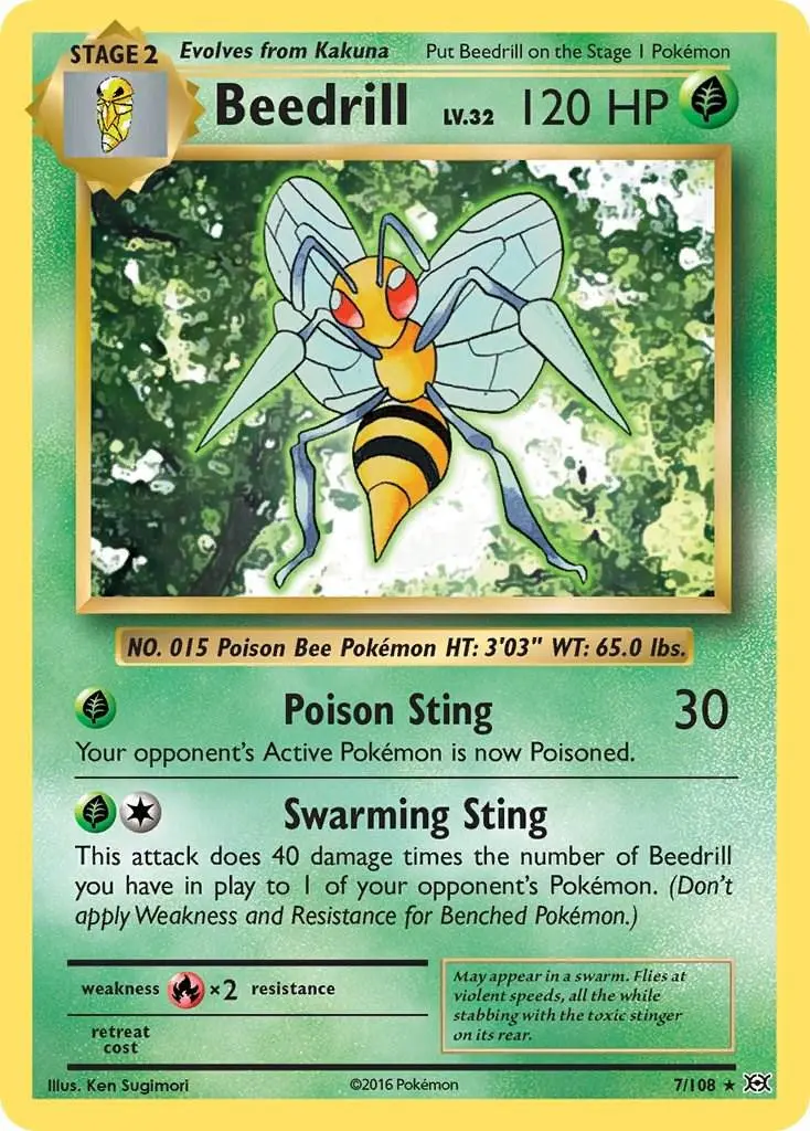 [Binder Condition] Beedrill #7 Pokemon Evolutions