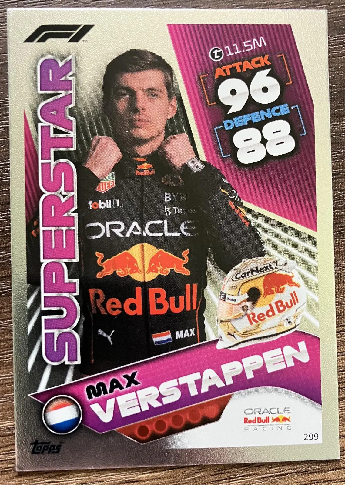 [Binder Condition] Max Verstappen #299 2022 Topps Turbo Attax Formula 1