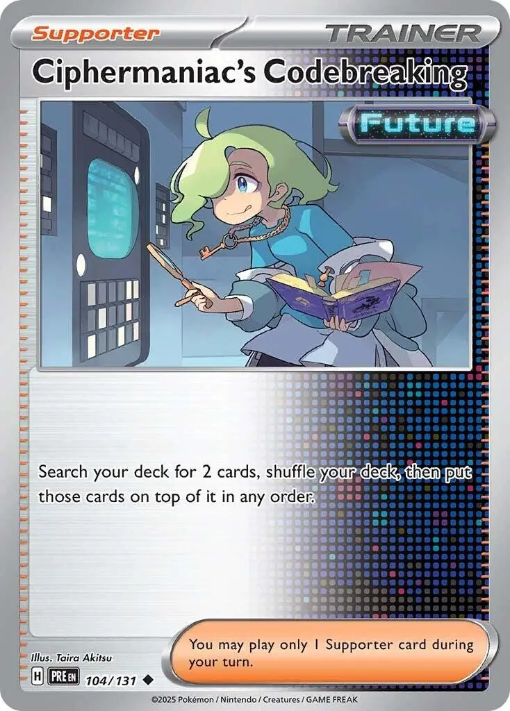 [Binder Condition] Ciphermaniac's Codebreaking #104 Pokemon Prismatic Evolutions