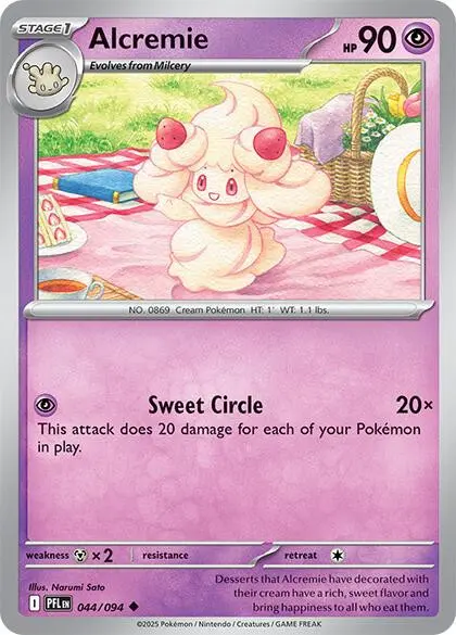 [Binder Condition] Alcremie #44 Pokemon Phantasmal Flames