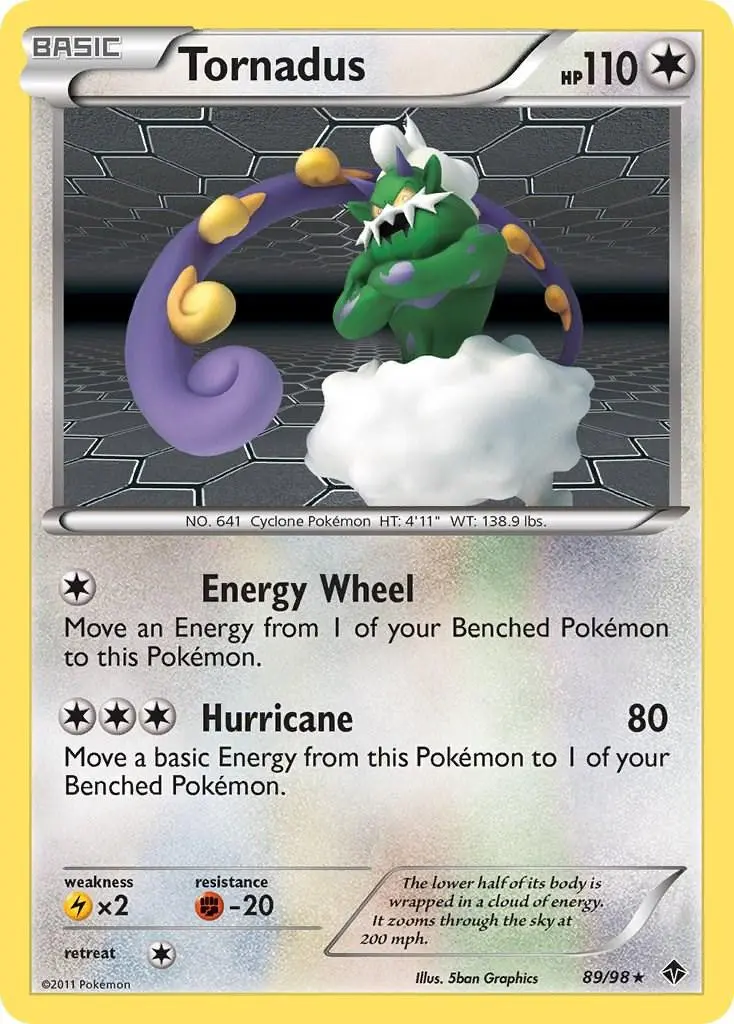 [Binder Condition] Tornadus #89 Pokemon Emerging Powers