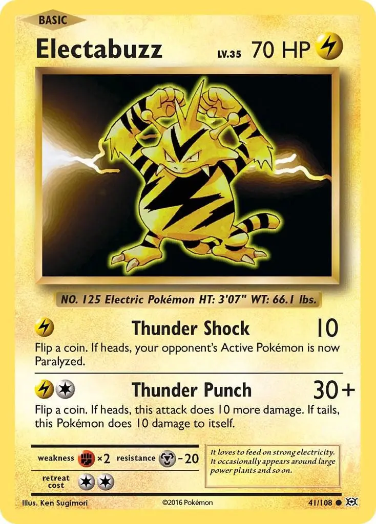 [Binder Condition] Electabuzz #41 Pokemon Evolutions