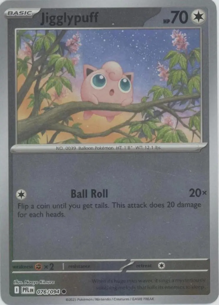 [Binder Condition] Jigglypuff [Reverse Holo] #76 Pokemon Phantasmal Flames