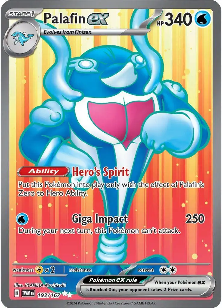 [Binder Condition] Palafin ex #193 Pokemon Twilight Masquerade