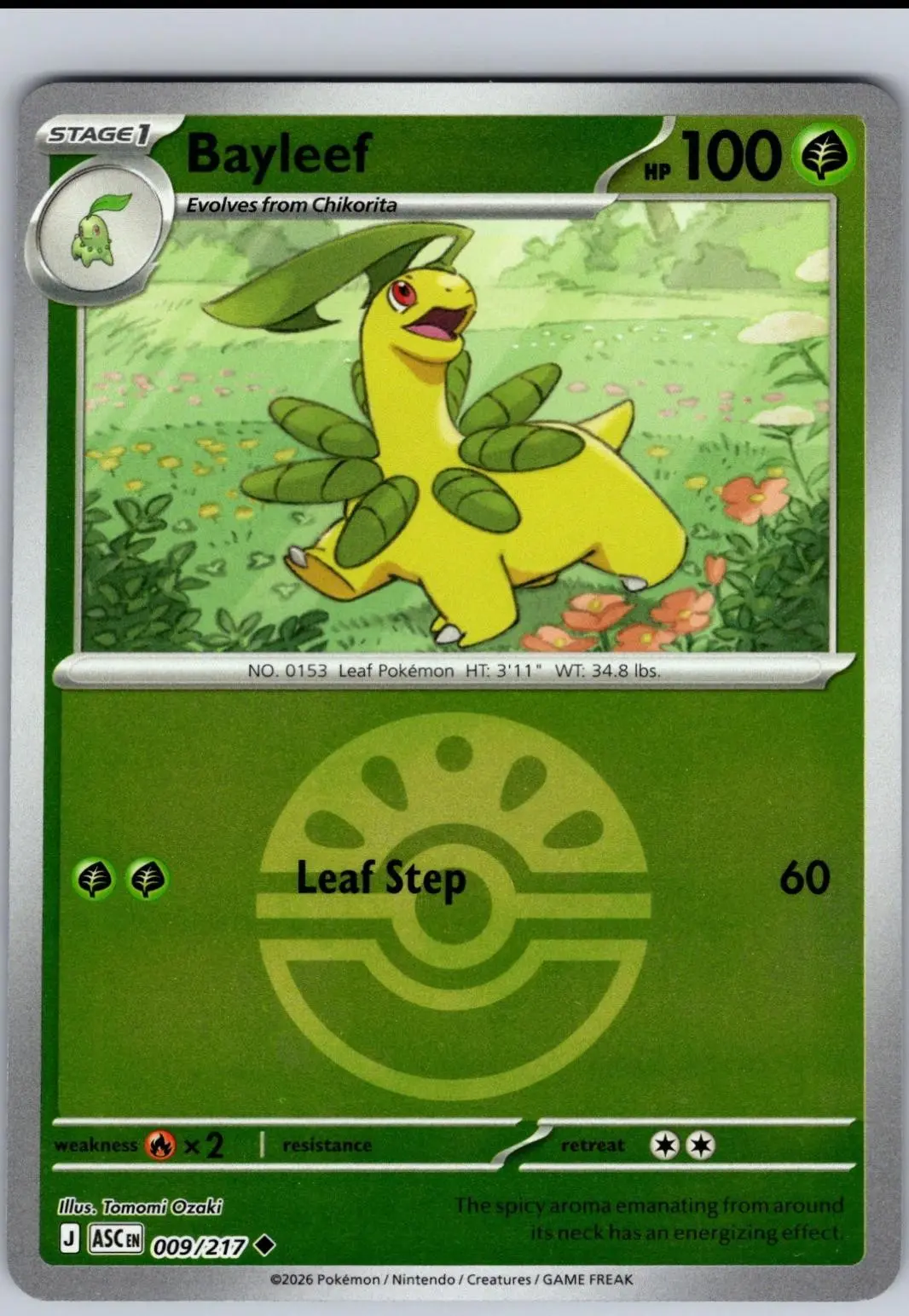 [Binder Condition] Bayleef [Ball] #9 Pokemon Ascended Heroes