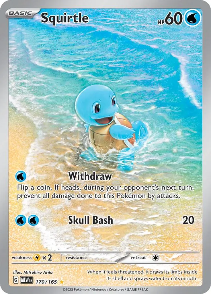 [Binder Condition] Squirtle #170 Pokemon Scarlet & Violet 151
